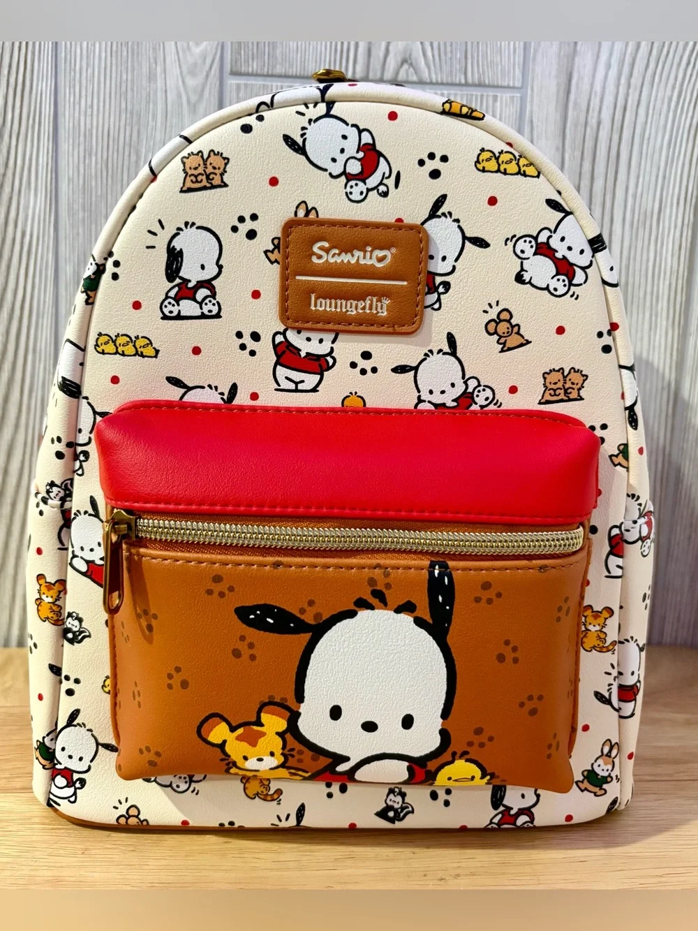 Loungefly Sanrio Pochacco All Over Print Mini Backpack NWT Cute Kawaii Bag